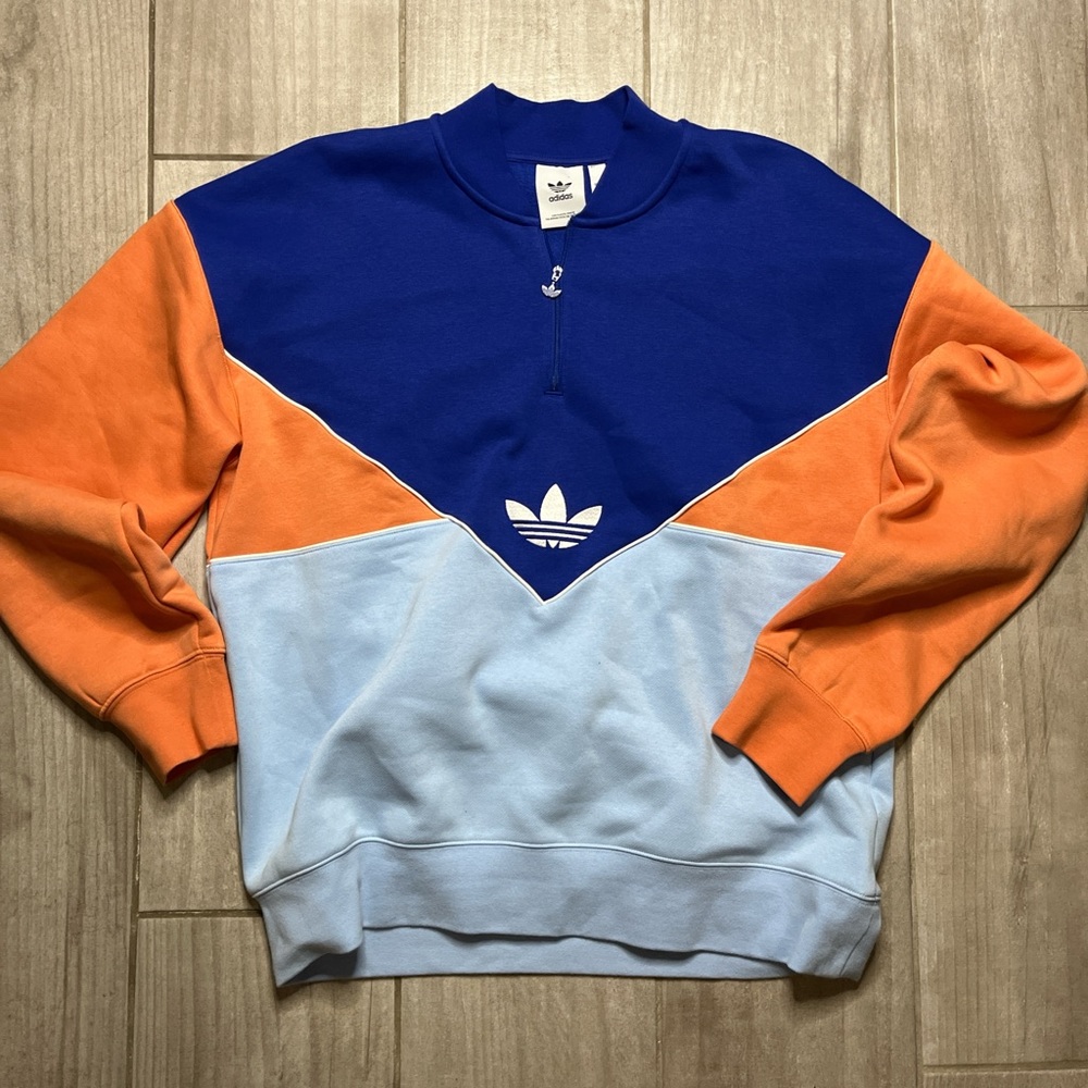 Adidas Multi Colored Quarter Zip Pullover - image 1